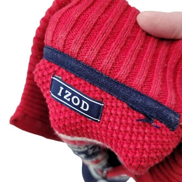 2/$20 Izod Navy Blue & Red Knitted Sweater Size: M - Picture 6 of 8